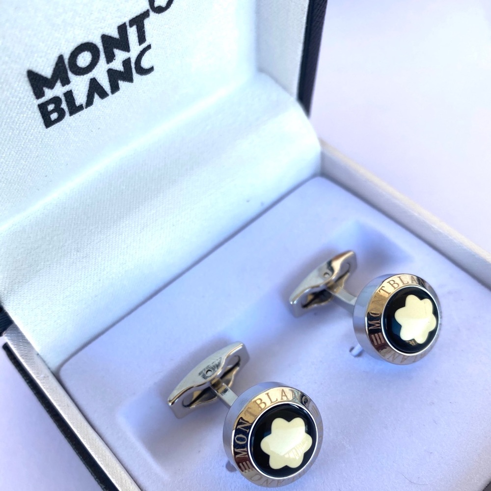 New Montblanc Silver Coated Cufflinks